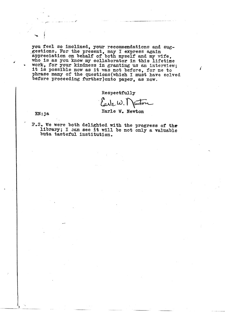 [a909cn02.jpg] - Letter to FDR from Earle W. Newton  August 24, 1940