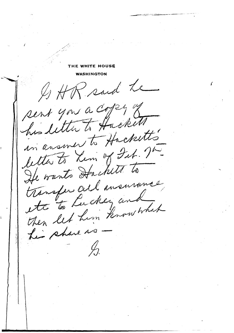 [a909dl01.jpg] - Handwritten note about HackettLetter