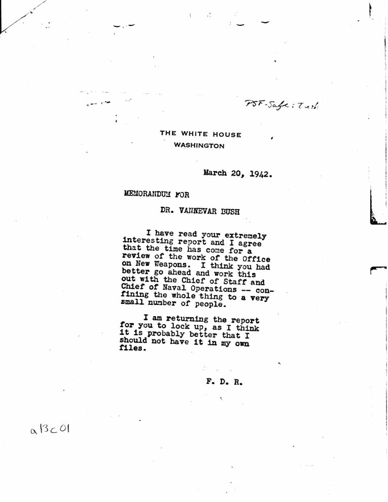 [a13c01.jpg] - FDR-->Bush-3/20/42