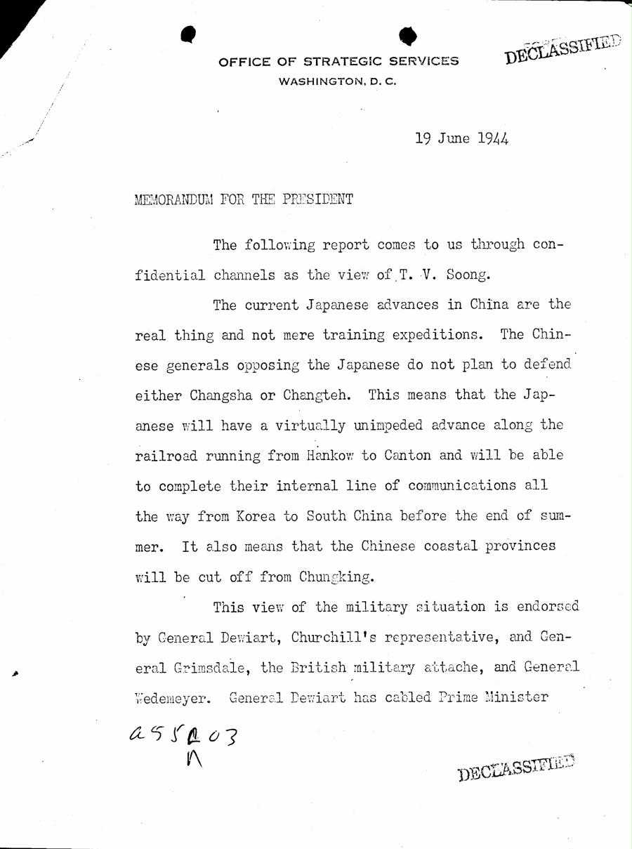 [a55n03.jpg] - FDR --> Donovan - June 19, 1944
