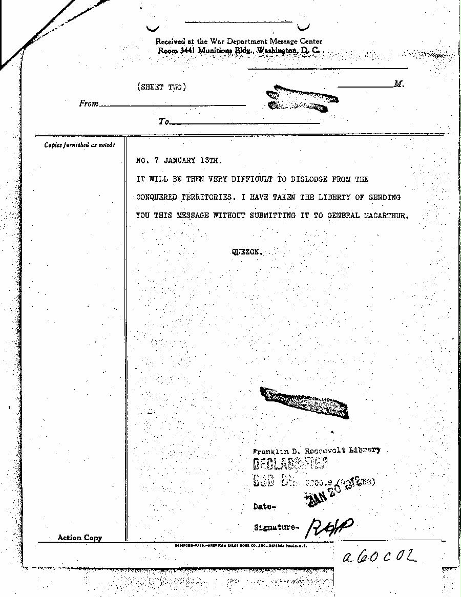 [a60c02.jpg] - Quezon to FDR 1/13/42
