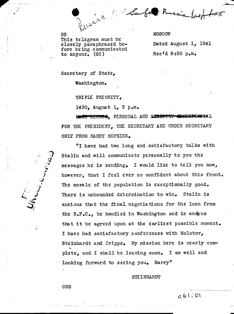 [a61i01.jpg] - Steinhardt - Secretary of State 8/1/41