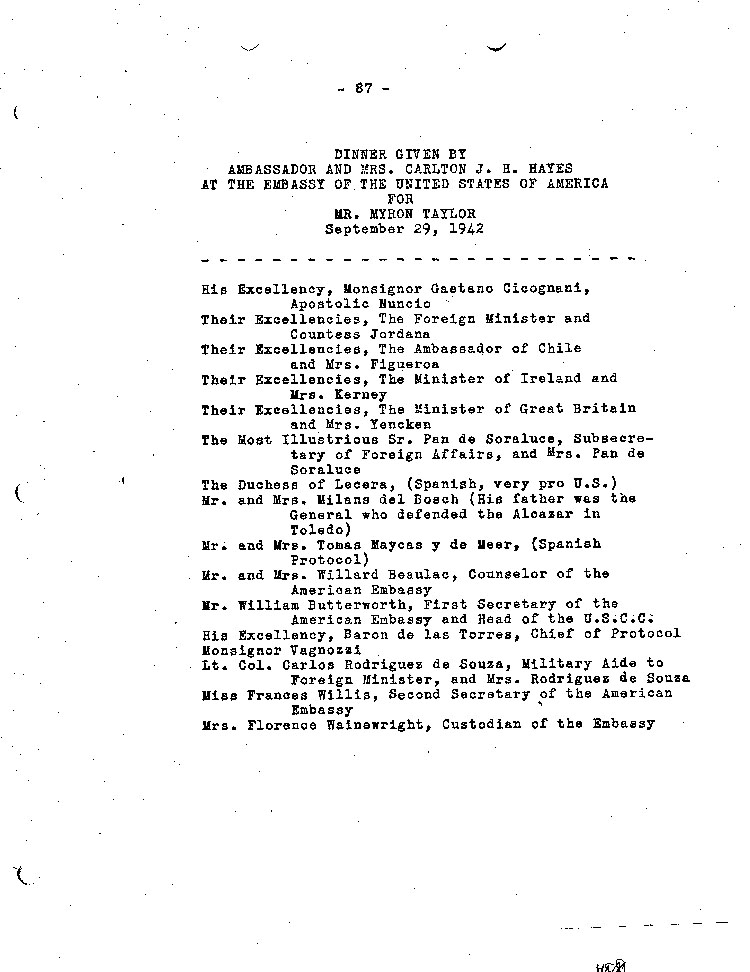 [a467ad01.jpg] - Dinner Given By Ambasador and Mrs. Hayes 9/29/42