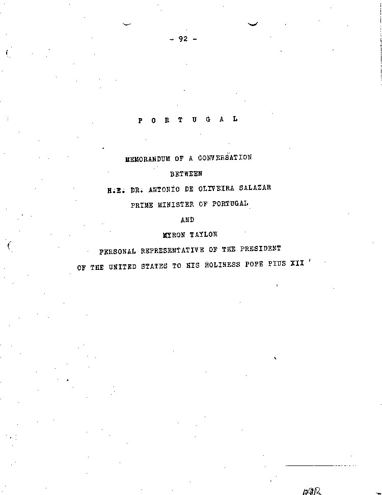 [a467ah01.jpg] - Memorandum of a Conversation Between Dr. Antonio de Olivera Salazar and Taylor (nd)