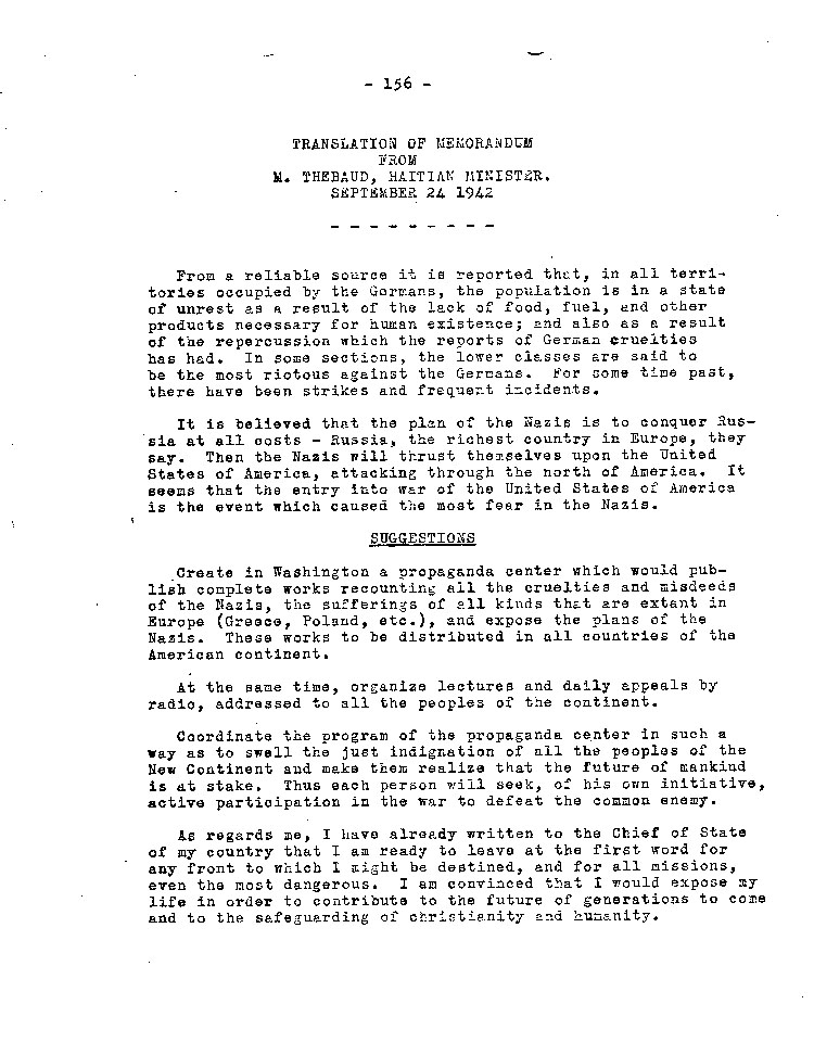 [a467bd01.jpg] - Translation of Memorandum from Thebaud 9/24/42