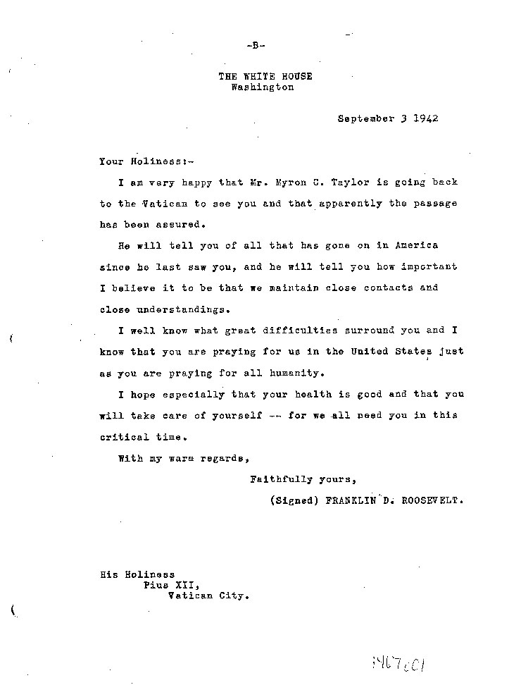 [a467c01.jpg] - FDR-->Pope Pious XII 9/3/42