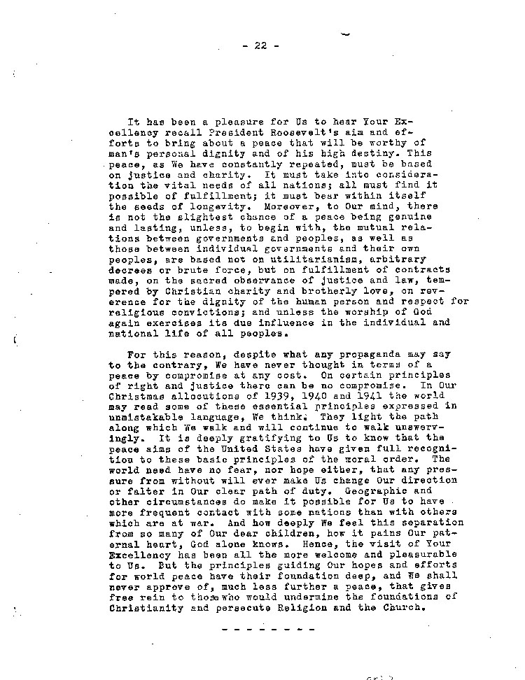 [a467g02.jpg] - Reply of Pope to Memorandum of Taylor 9/22/42