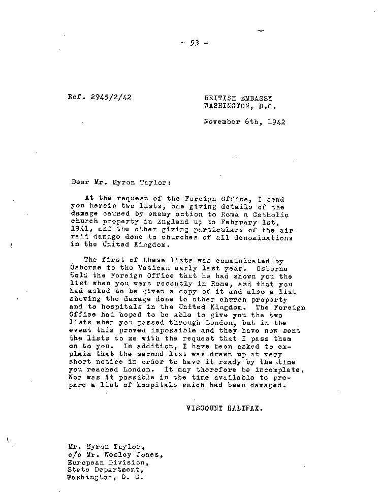 [a467v01.jpg] - Viscount Halifax-->Taylor 11/6/42