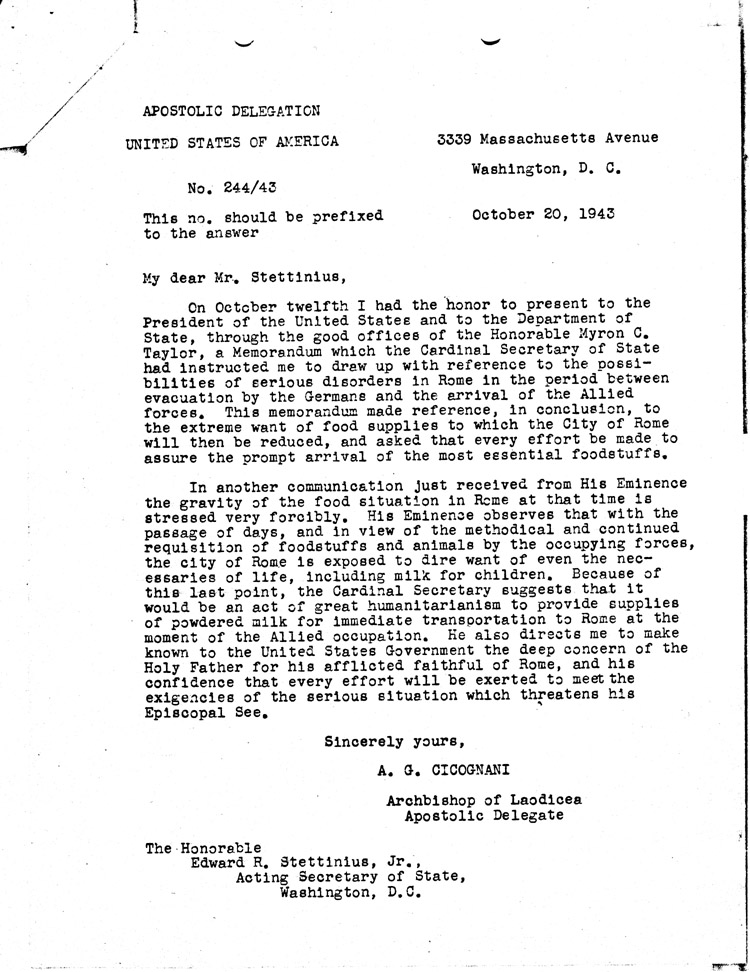 [a468ak02.jpg] - Archbishop of Laodicea-->Stettinius  10/20/43