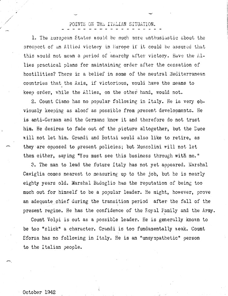 [a468g12.jpg] - Points on the Italian Situation10/42