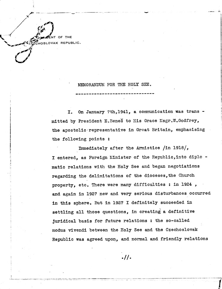 [a468h02.jpg] - Memorandum for the Holy See 5/12/43