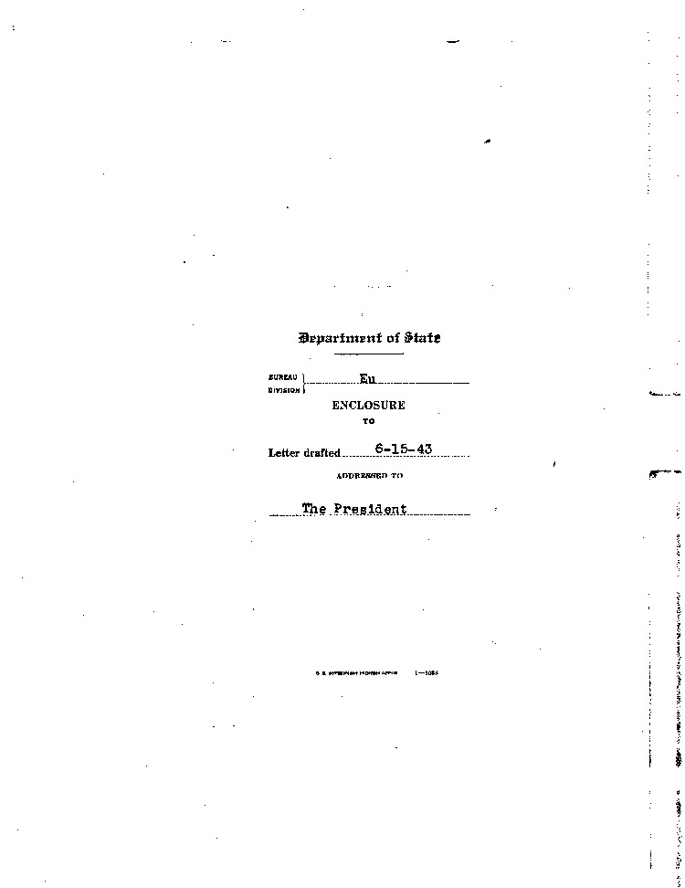 [a468k01.jpg] - Enclosure to FDR 6/15/43