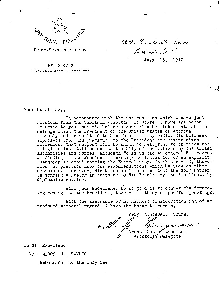 [a468p04.jpg] - Cicognani --> Myron Taylor 7/15/43