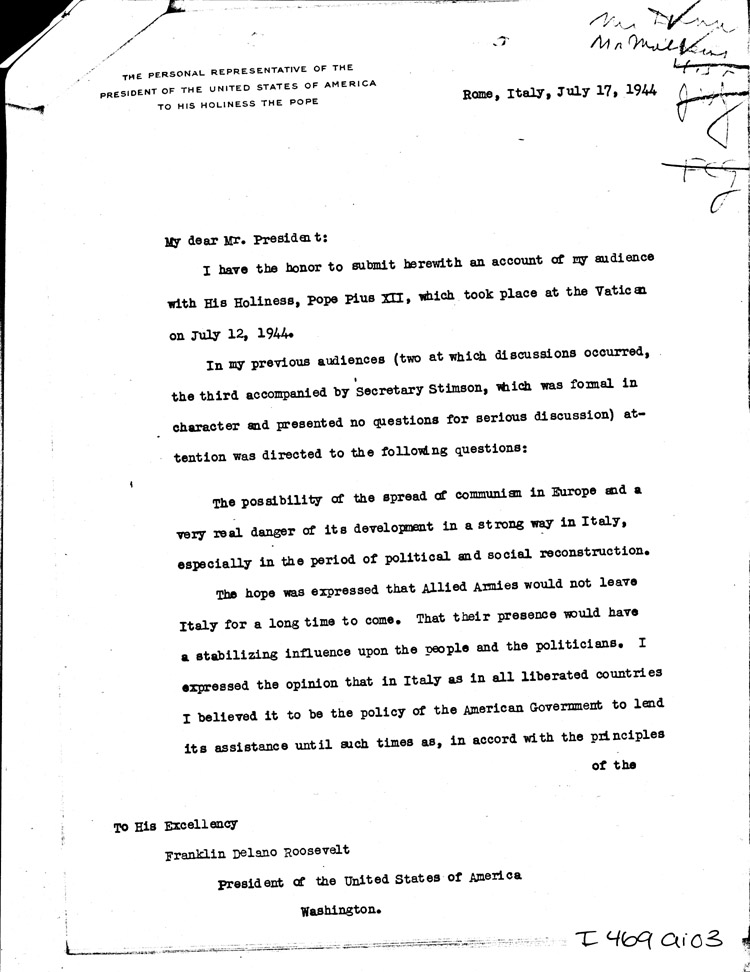 [a469ai03.jpg] - Memo: Taylor --> FDR                    7/17/44