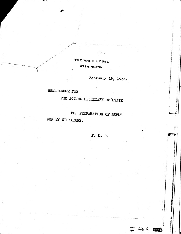 [a469c04.jpg] - Letter: Archbishop Cicognani --> FDR N.D