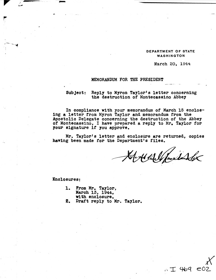 [a469e02.jpg] - Memorandum: State Dept-->FDR 3/20/44