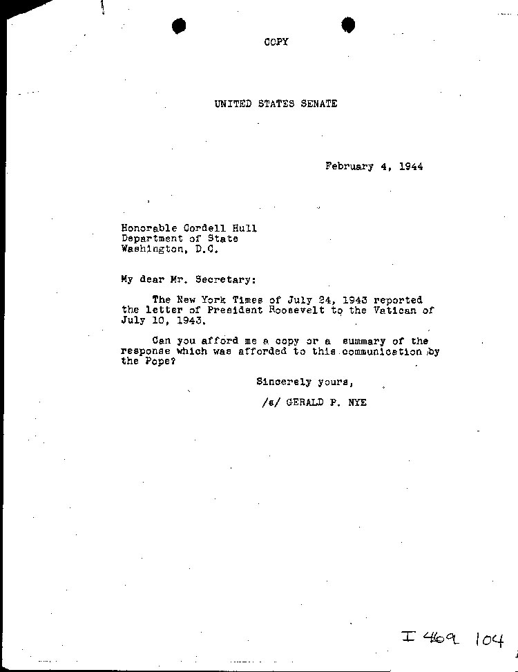 [a469l04.jpg] - Memo: Nye --> Cordell Hull               2/4/44