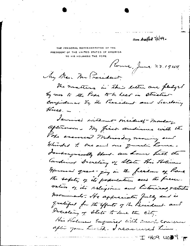 [a469u04.jpg] - Letter: Myron Taylor --> FDR               6/23/44