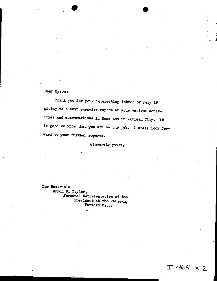 [a469x12.jpg] - Memo: FDR--> Myron Taylor               N.D