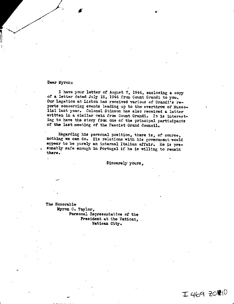[a469z10.jpg] - Memo: FDR--> Myron Taylor               N.D
