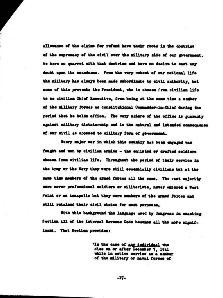 [a901bc17.jpg] - Claim from Internal Revenue Service, December 29, 1949