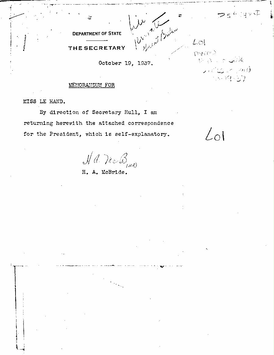 [a303l01.jpg] - H.A. McBride-->Miss Le Hand10/19/37