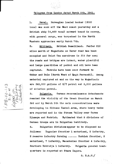 [a318i02.jpg] - Report on military situation3/8/41