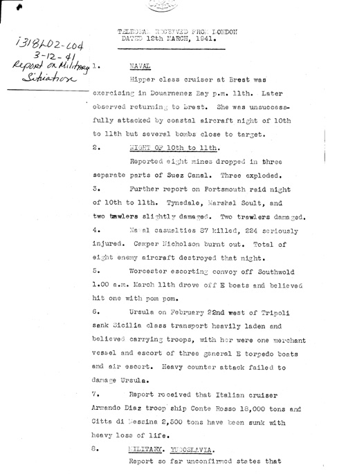 [a318l02.jpg] - Report on military situation3/12/41