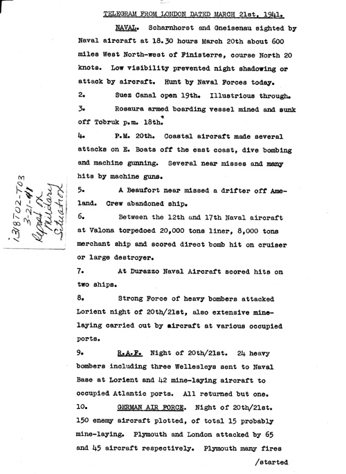 [a318t02.jpg] - Report on military situation3/21/41