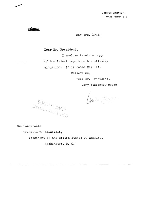 [a320b01.jpg] - Cover letter; illegible-->FDR 5/3/41
