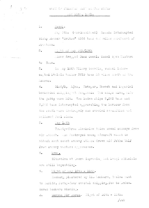 [a320j05.jpg] - Telgram from London on military situation 5/11/41