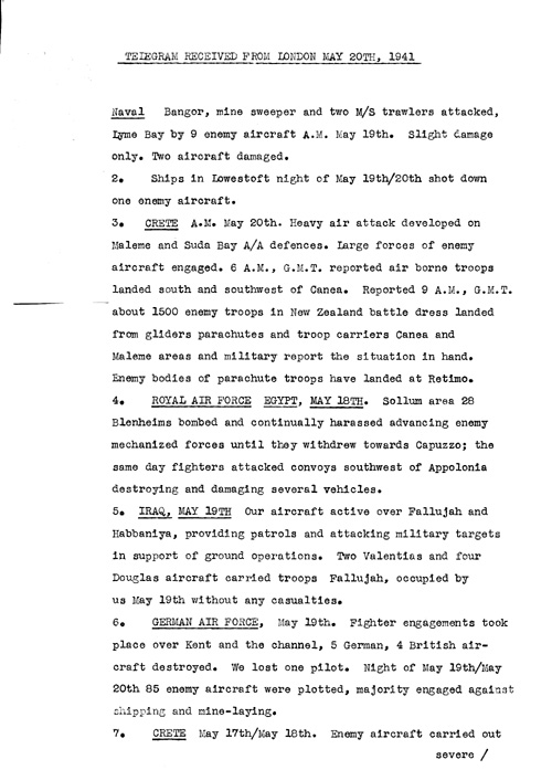 [a320s02.jpg] - Telegram from London on military situation 5/20/41