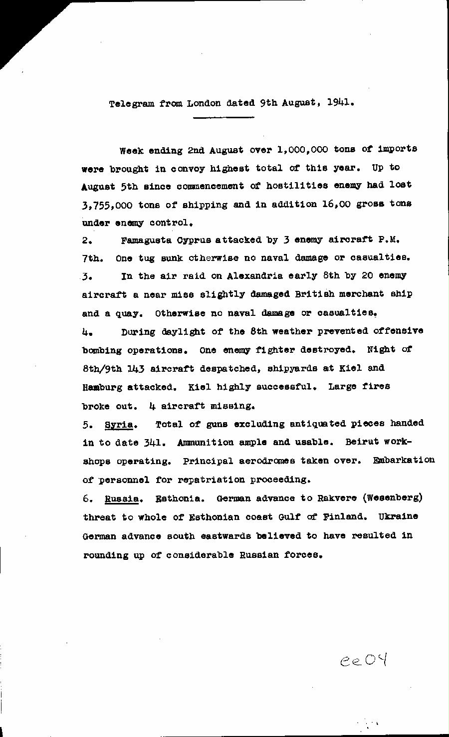 [a322ee04.jpg] - Report on military situation 8/9/41