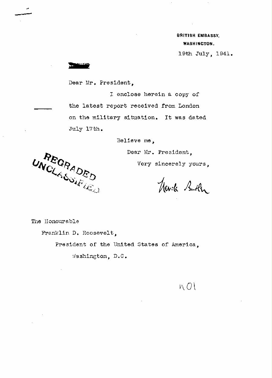 [a322n01.jpg] - Neville Butler --> FDR 7/19/41