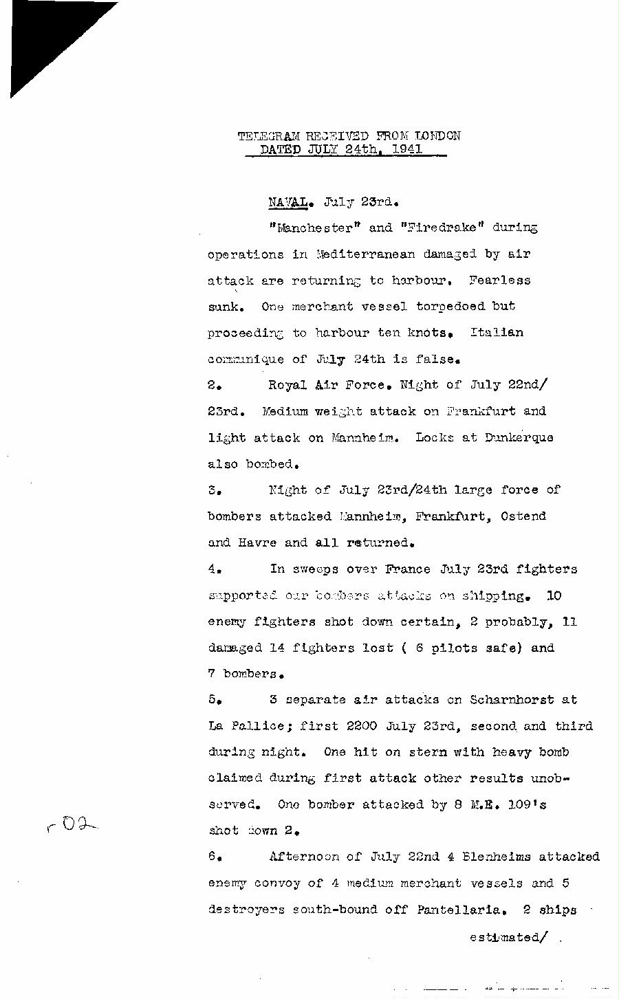 [a322r02.jpg] - Report on military situation 7/24/41