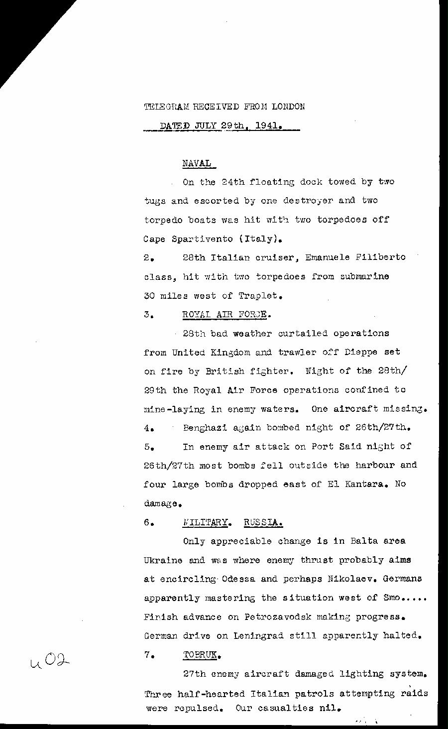 [a322u02.jpg] - Report on military situation 7/29/41