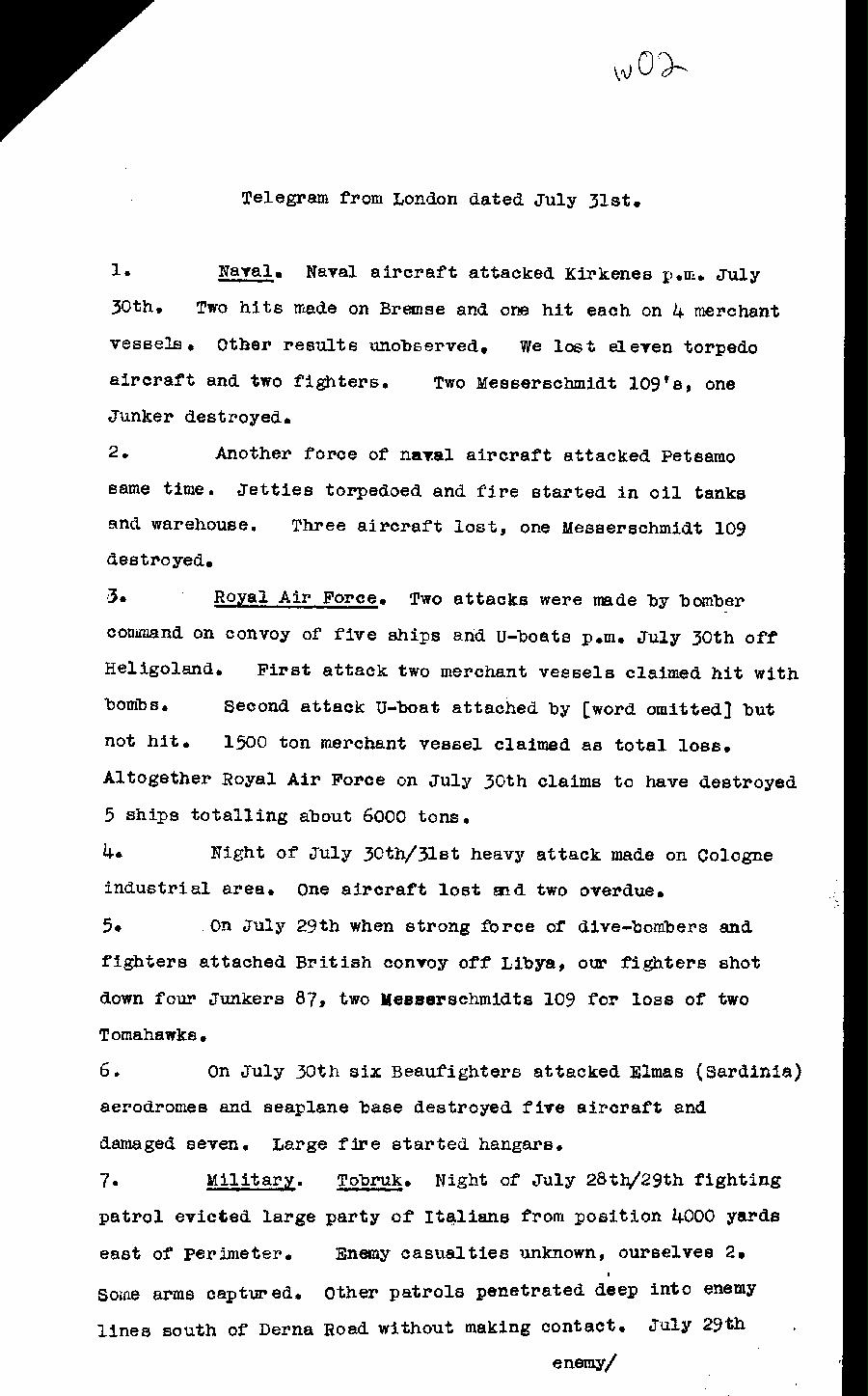 [a322w02.jpg] - Report on military situation 7/31/41