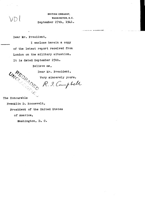 [a323v01.jpg] - Cover letter; Campbell-->FDR 9/27/41