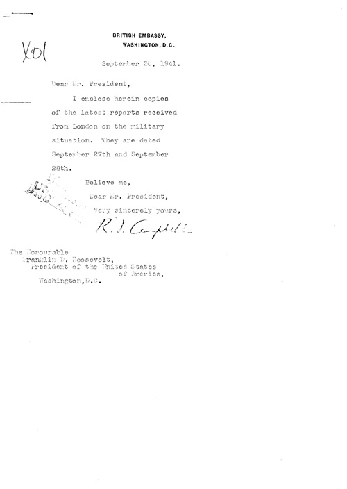 [a323x01.jpg] - Cover letter; Campbell-->FDR 9/30/41