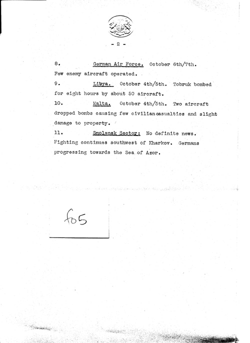 [a324f05.jpg] - Cover letter; Halifax-->FDR 10/8/41