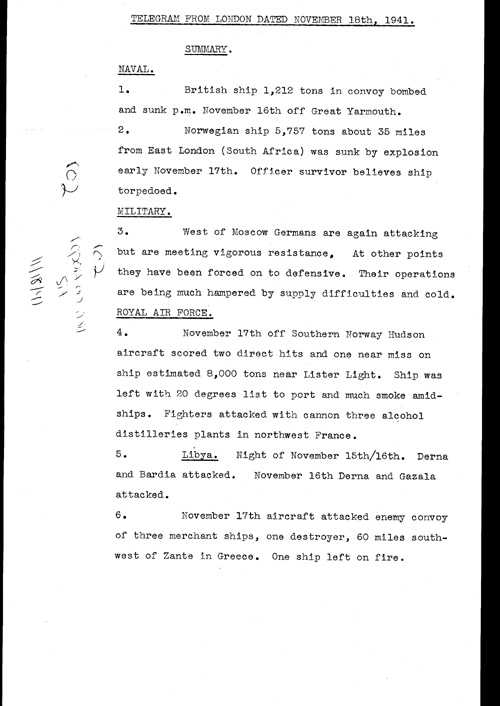 [a325r02.jpg] - Report on military situation 11/18/41