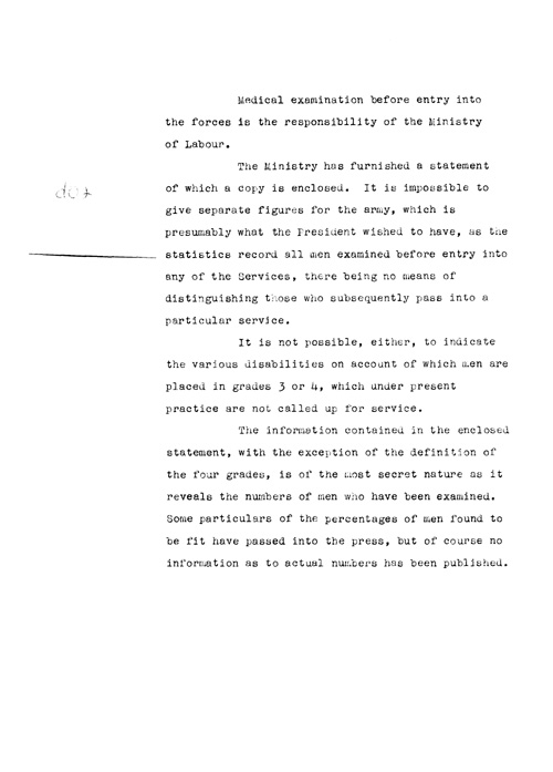 [a326d02.jpg] - Note on Medial Gradings of Reruits Under National Servie Acts [British! nd