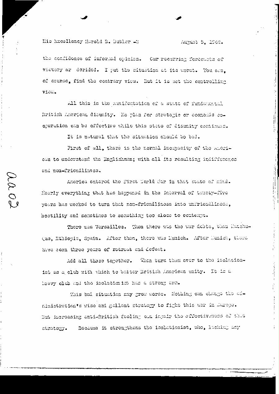 [a327aa02.jpg] - Letter written to Harold B. Butler by [unknown!8/5/42.