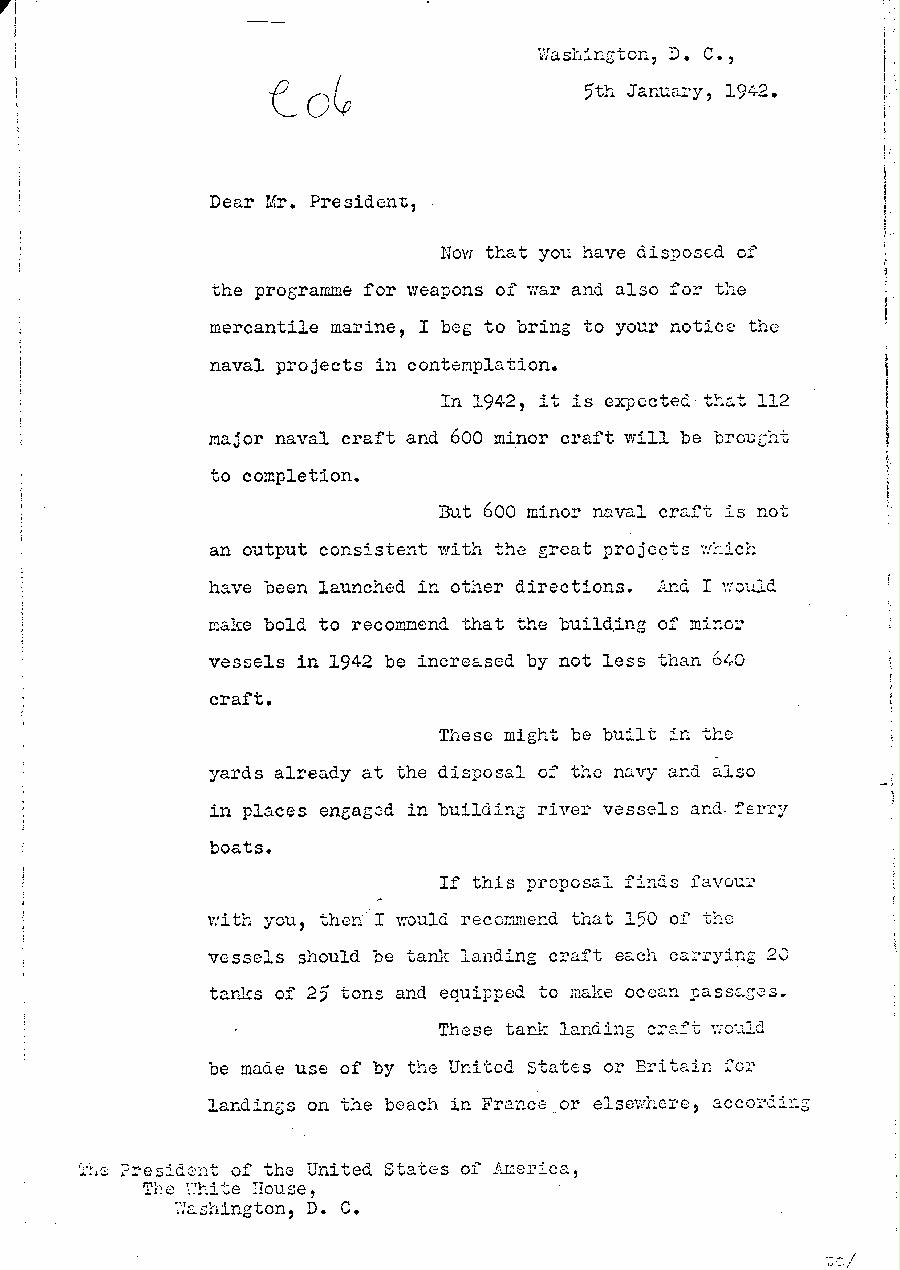 [a327e06.jpg] - Lord Beaverbrook --> FDR 1/5/42.