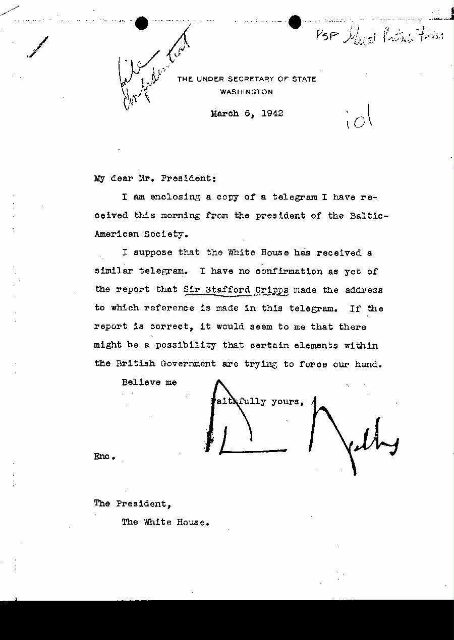 [a327i01.jpg] - Welles, Sumner --> FDR 3/6/42.