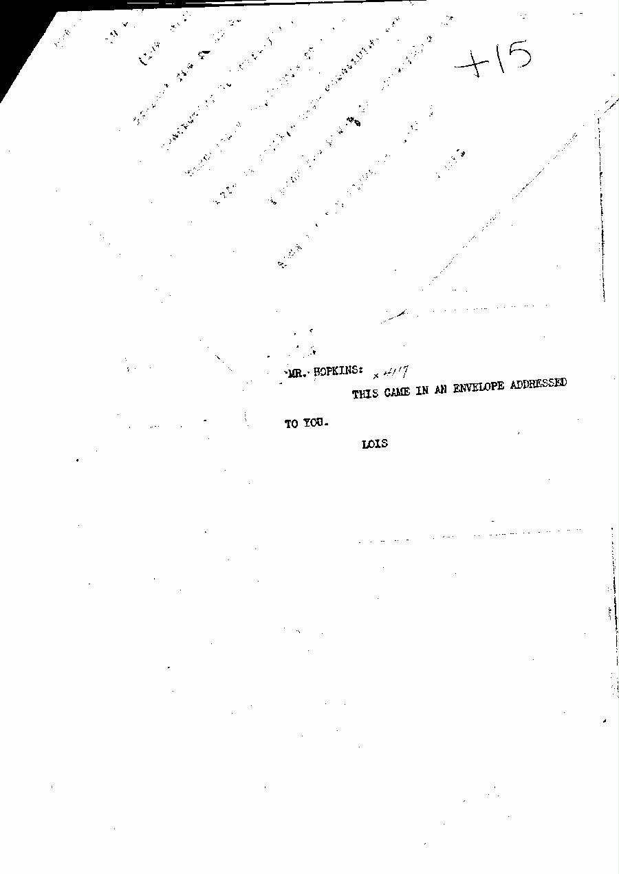 [a327t15.jpg] - Note to H. Hopkins from [unknown!. (n.d.)