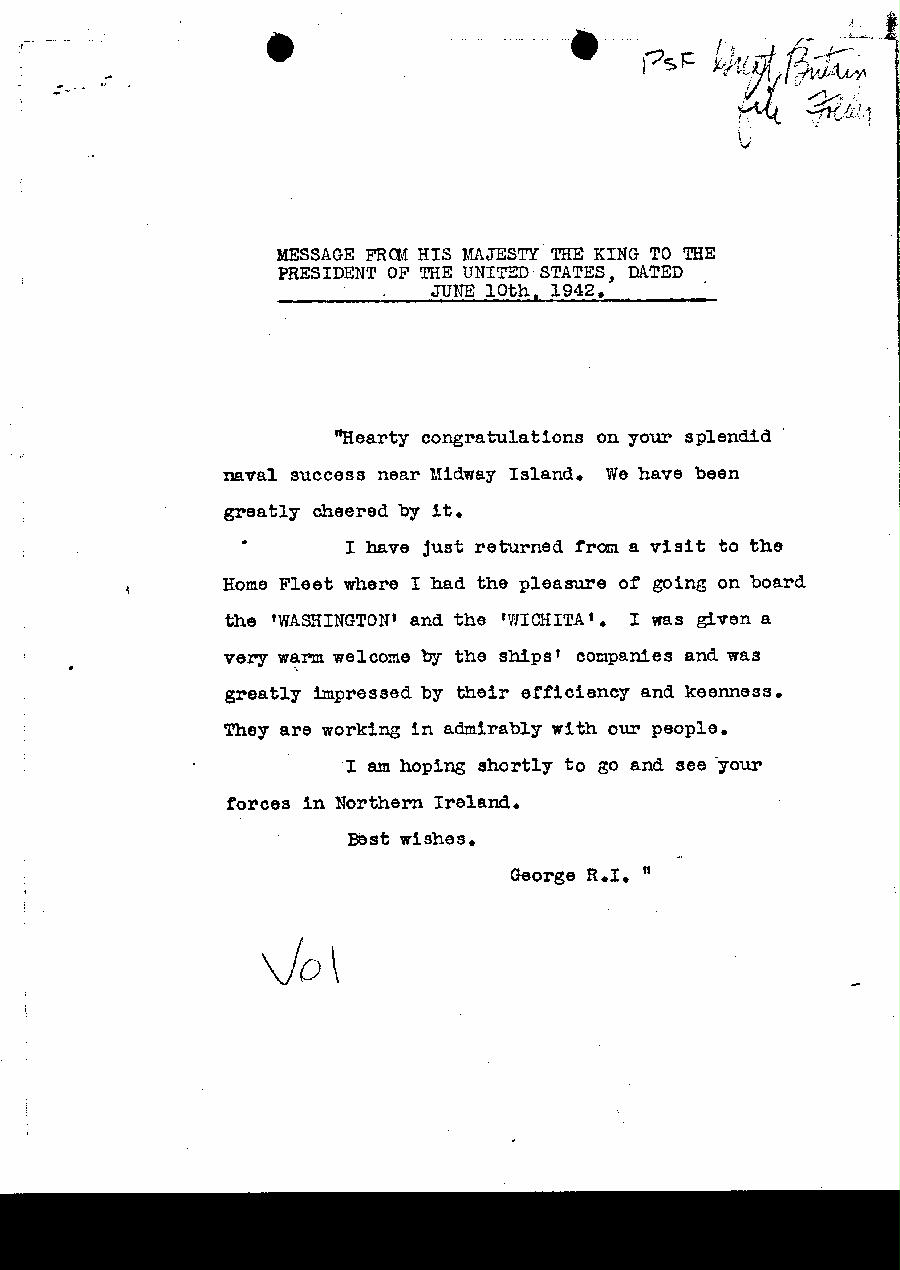 [a327v01.jpg] - King George --> FDR. 6/10/42.