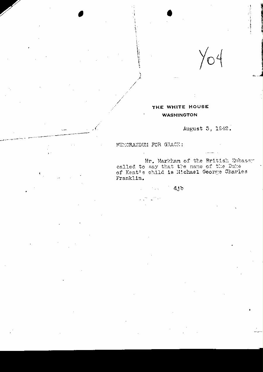 [a327y04.jpg] - Memorandum addressed to Grace; signed djb.8/3/42.