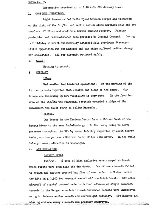 [a328g02.jpg] - Telegram from London on military situation 1/8/42