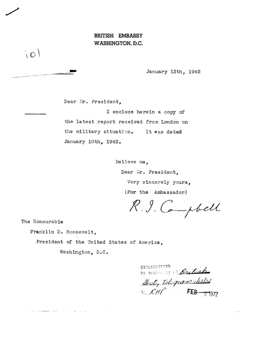 [a328i01.jpg] - Cover letter; Campbell-->FDR 1/12/42